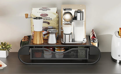 Metal Coffee Pod Drawer with Side Baskets