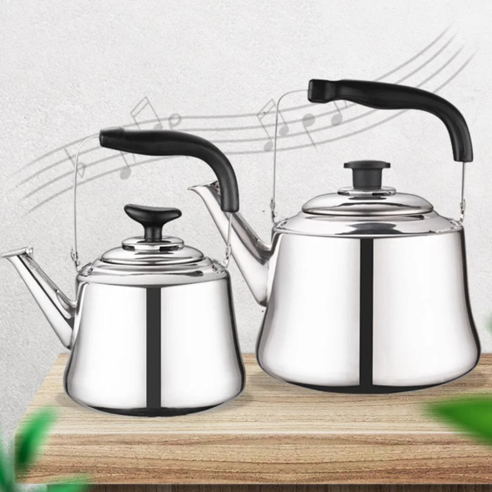 Stainless Steel Whistling Tea Kettle with Filter — 1L / 1.5L / 2L | Gas & Induction