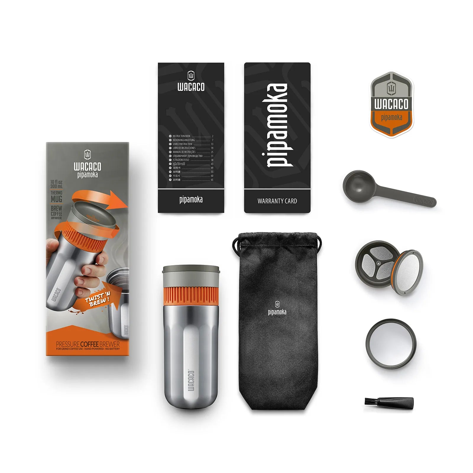 WACACO Pipamoka Portable Coffee Maker - Vacuum Pressure Travel Espresso Mug