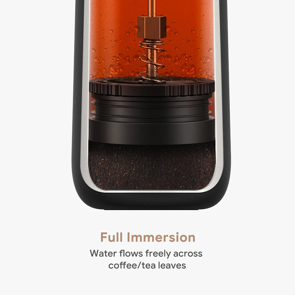 Portable Stainless Steel French Press Travel Mug — 320ml