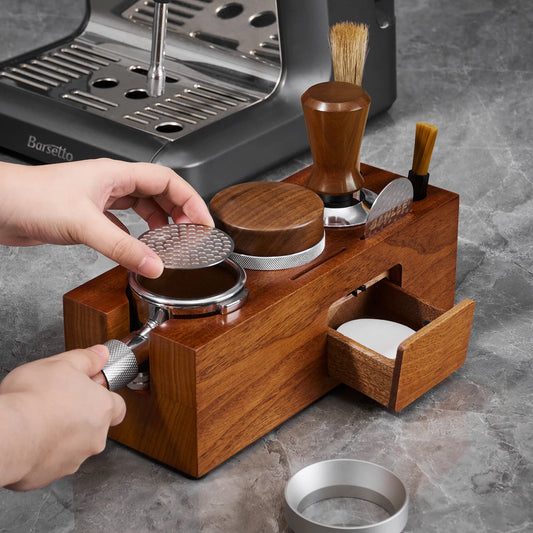 Rosewood Espresso Tamper Holder Stand