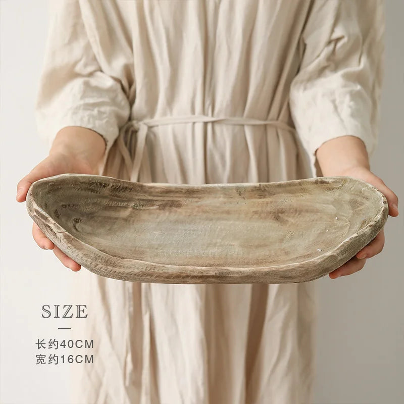 Paulownia Wood Serving Tray or Plate | Coffee & Tea
