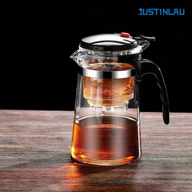 Borosilicate Glass Teapot with Tea Infuser | 500ml–1800ml | Heat-Resistant | Home & Office