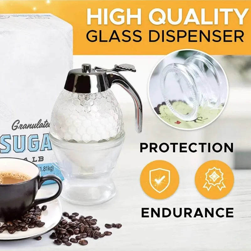 Honey & Syrup Squeeze Bottle Set - Press-Type Leakproof Dispenser (2-Pack)