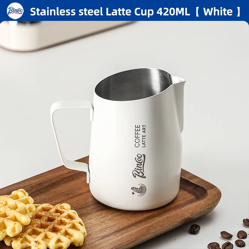 Milk Frothing Pitcher 420ml | Stainless Steel Latte Art Jug