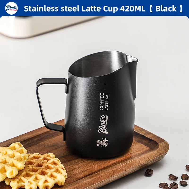 Milk Frothing Pitcher 420ml | Stainless Steel Latte Art Jug