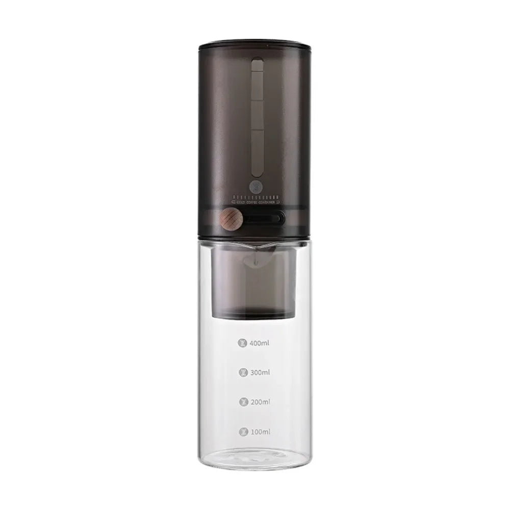 EXSX Ice Drip Cold Brew Coffee Tower | 450ml Borosilicate Glass | Detachable Dripper for Home & Camping