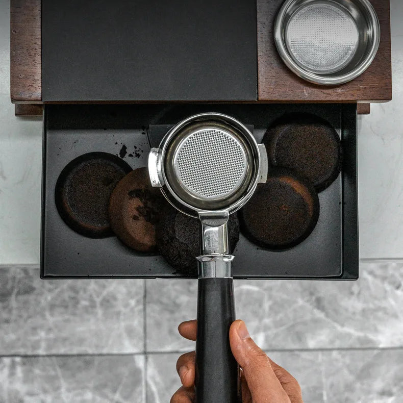 Solid Wood Espresso Tamper Station Workbench