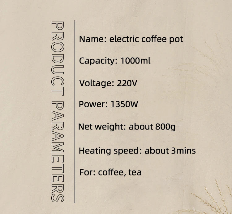 1L Gooseneck Electric Kettle | Pour-Over Coffee & Tea | UK Plug