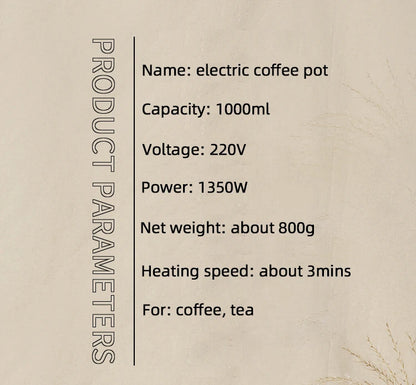 1L Gooseneck Electric Kettle | Pour-Over Coffee & Tea | UK Plug
