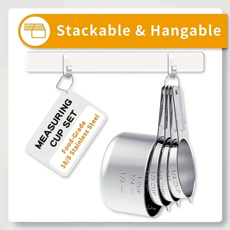 Stainless Steel Stacking Measuring Cup Set 7 Piece