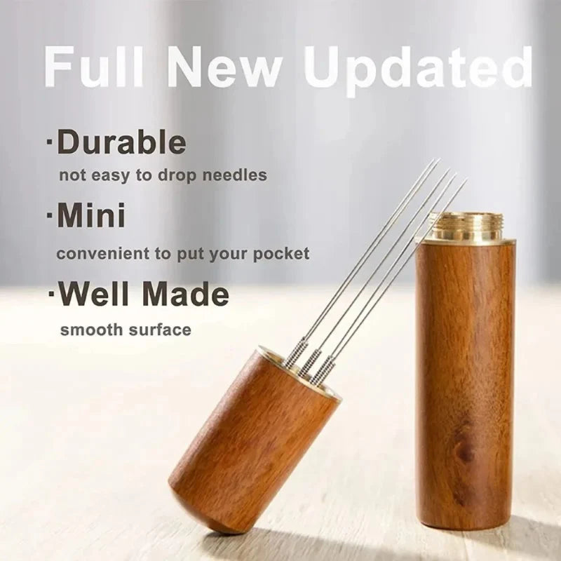 Espresso WDT Distribution Tool with Wooden Handle