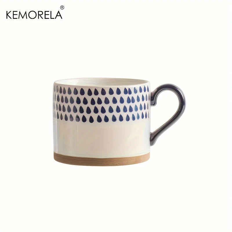 Nordic Ceramic Coffee Mug with Handle | 450ml | Retro Japanese Style