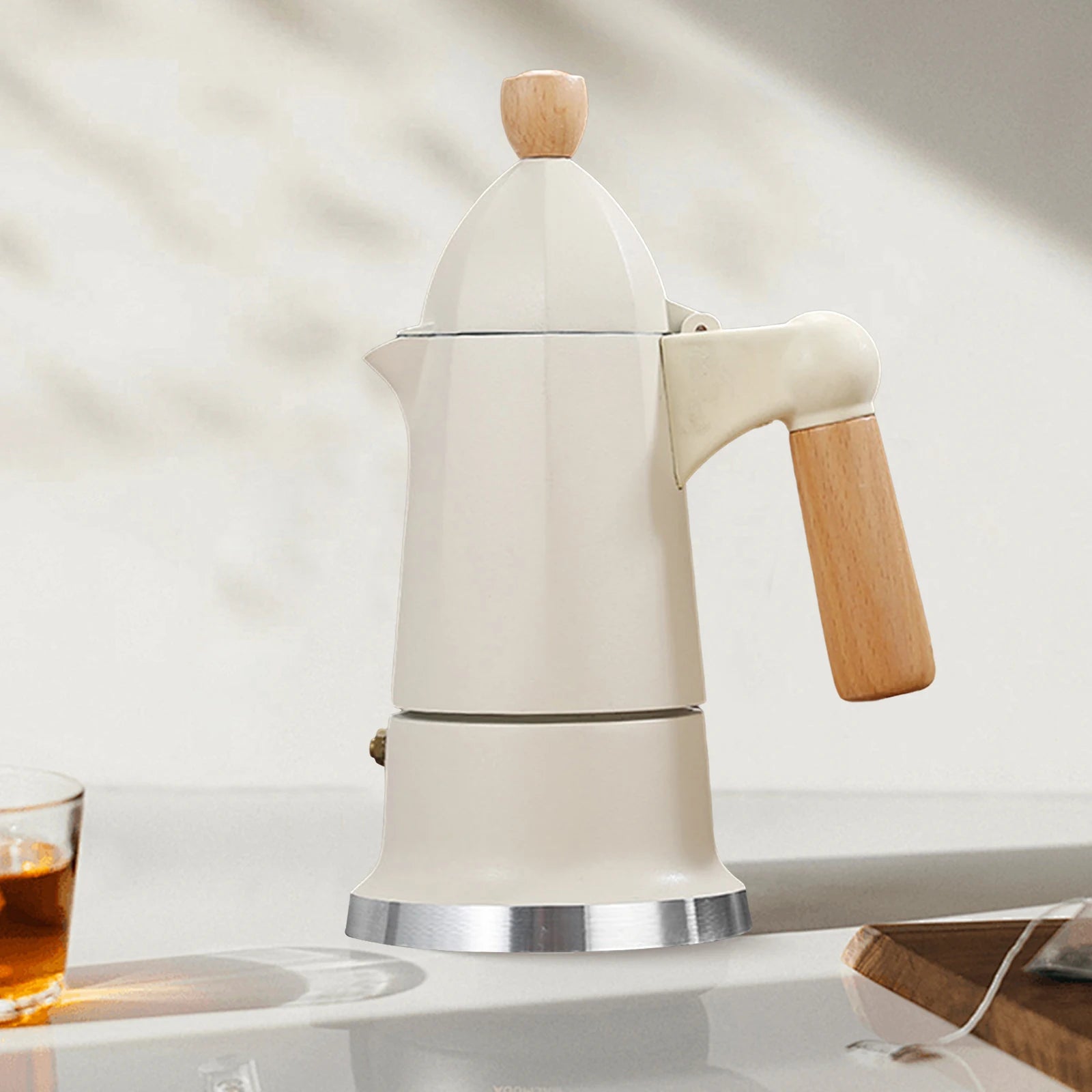 3-Cup Moka Pot Stovetop Espresso Maker - Classic Aluminium Percolator