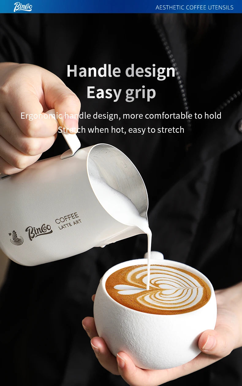 Milk Frothing Pitcher 420ml | Stainless Steel Latte Art Jug