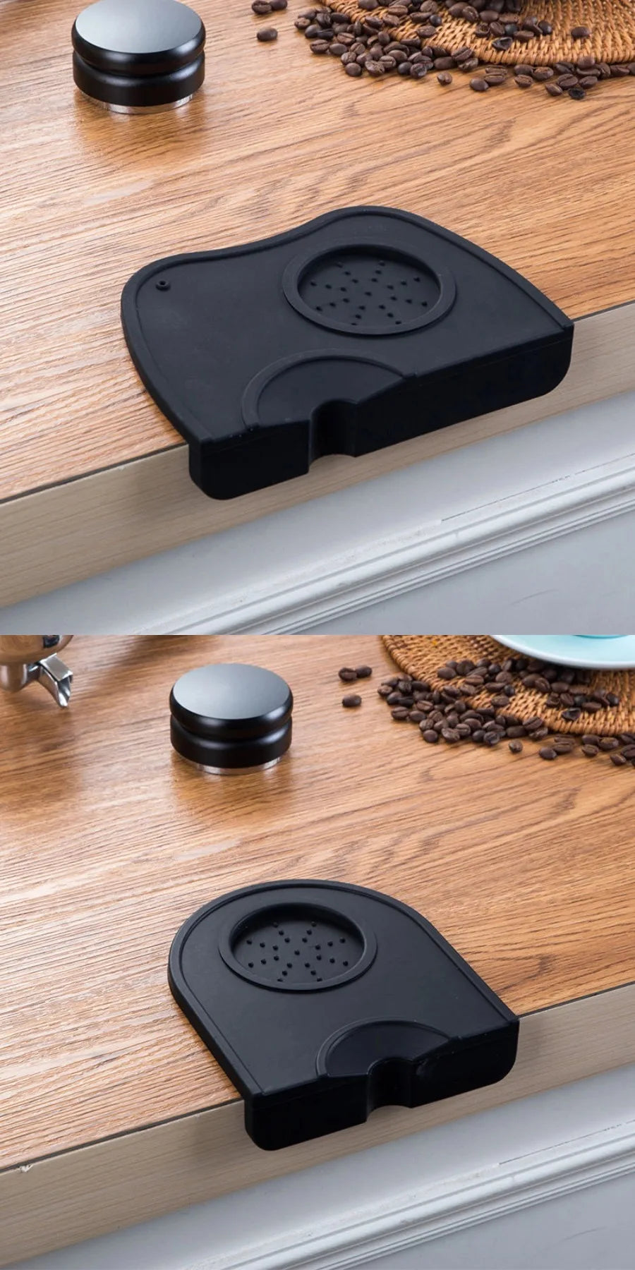 Silicone Espresso Tamper Mat & Station | Corner Tamping Pad | Small / Medium / Large