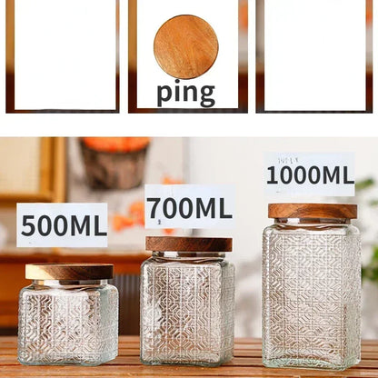 Vintage Glass Storage Jars with Airtight Lids