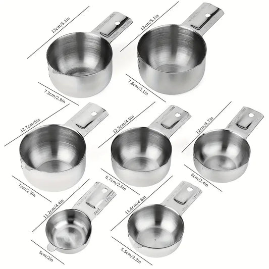 Stainless Steel Stacking Measuring Cup Set 7 Piece