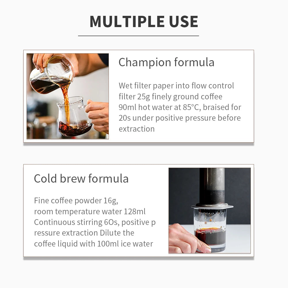 CAFEMASY Portable Aeropress Coffee Maker | BPA-Free Tritan | French Press, Espresso & Air Press | 300ml