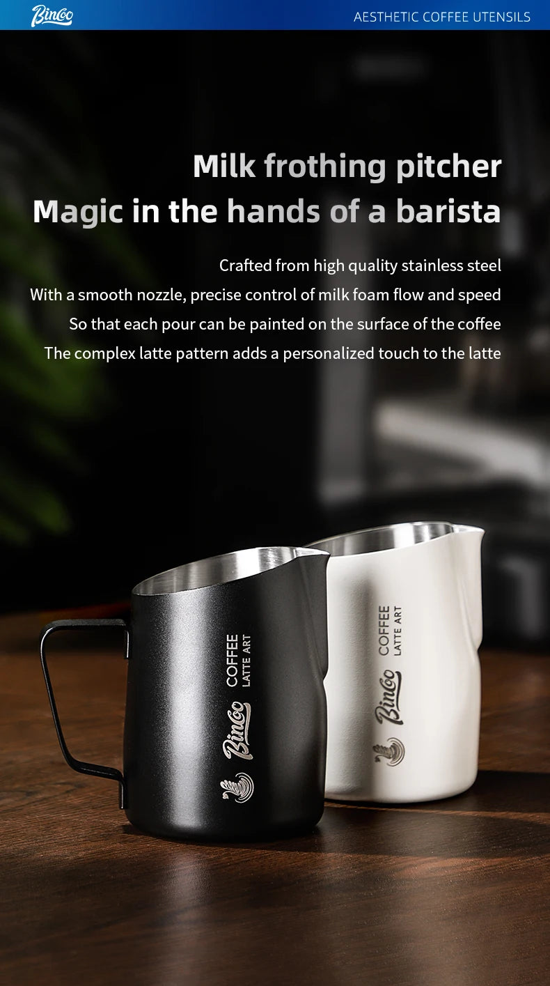 Milk Frothing Pitcher 420ml | Stainless Steel Latte Art Jug
