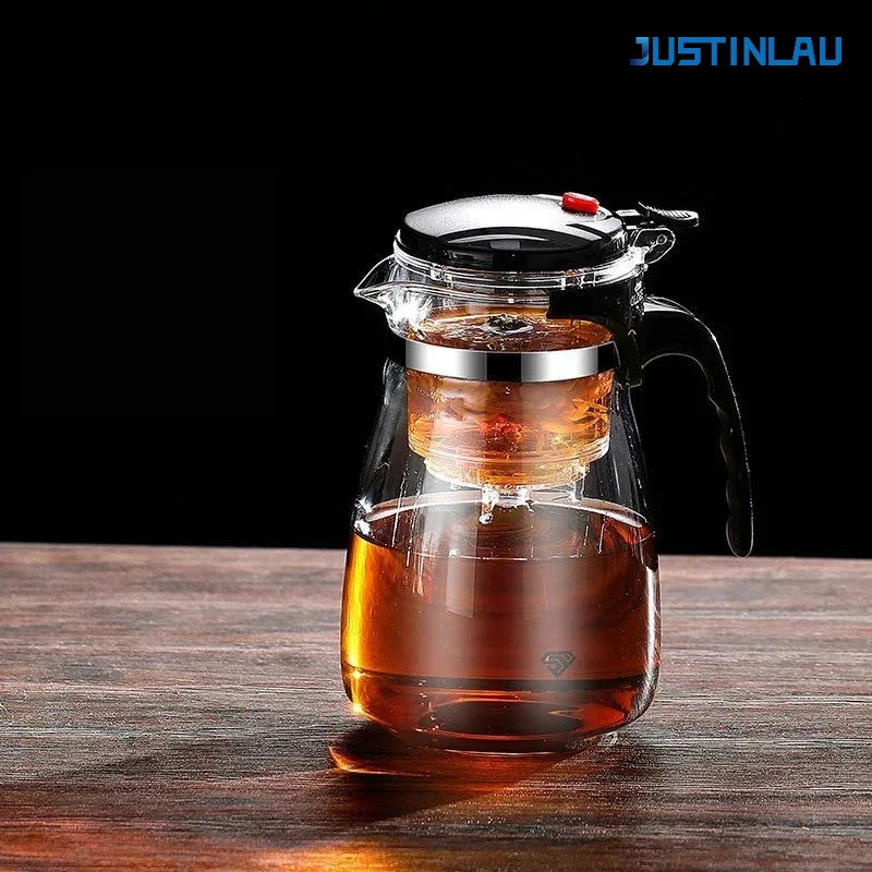 Borosilicate Glass Teapot with Tea Infuser | 500ml–1800ml | Heat-Resistant | Home & Office