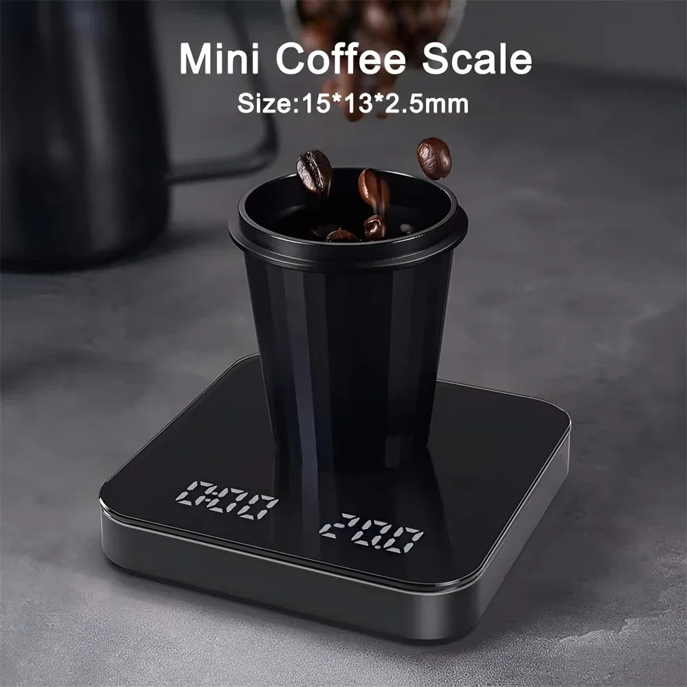 Digital Coffee Scale with Timer | LED Display | USB-C | 0.1g Precision | 3kg Max