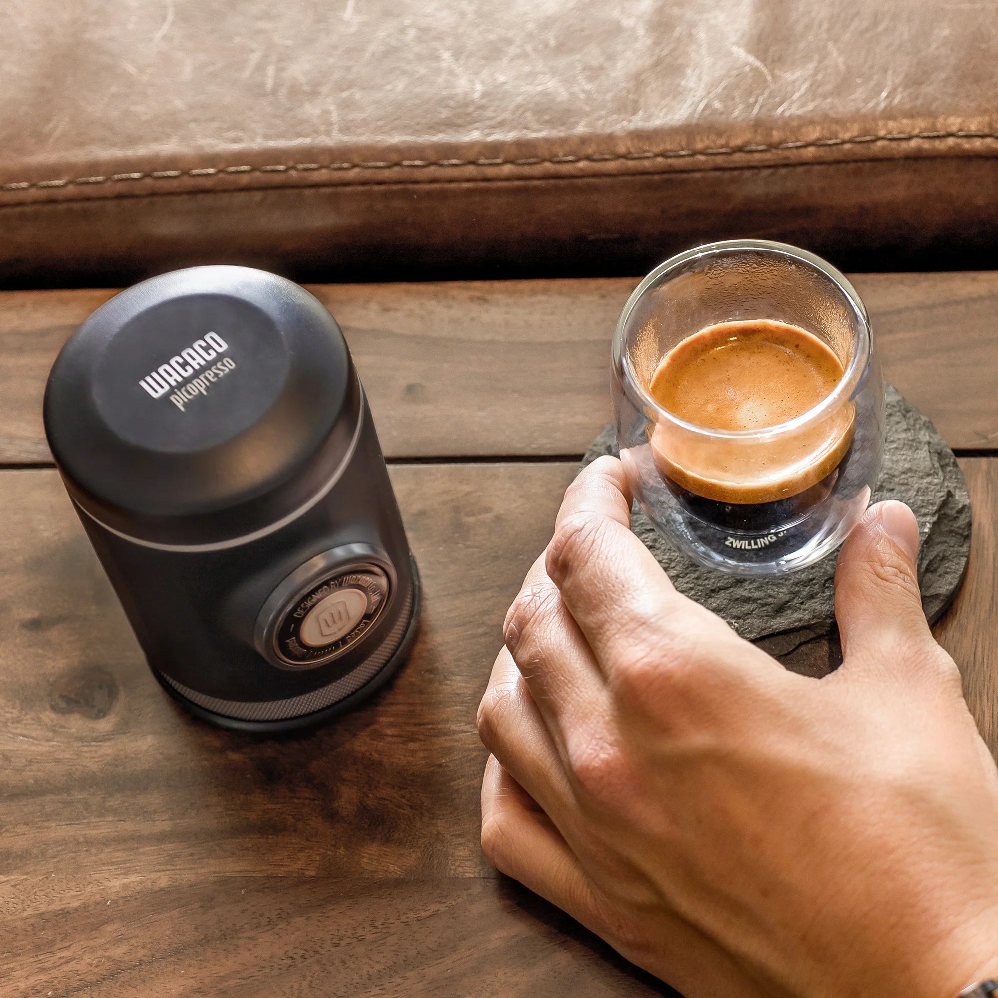 WACACO Picopresso Portable Espresso Maker - 18 Bar Manual Travel Machine