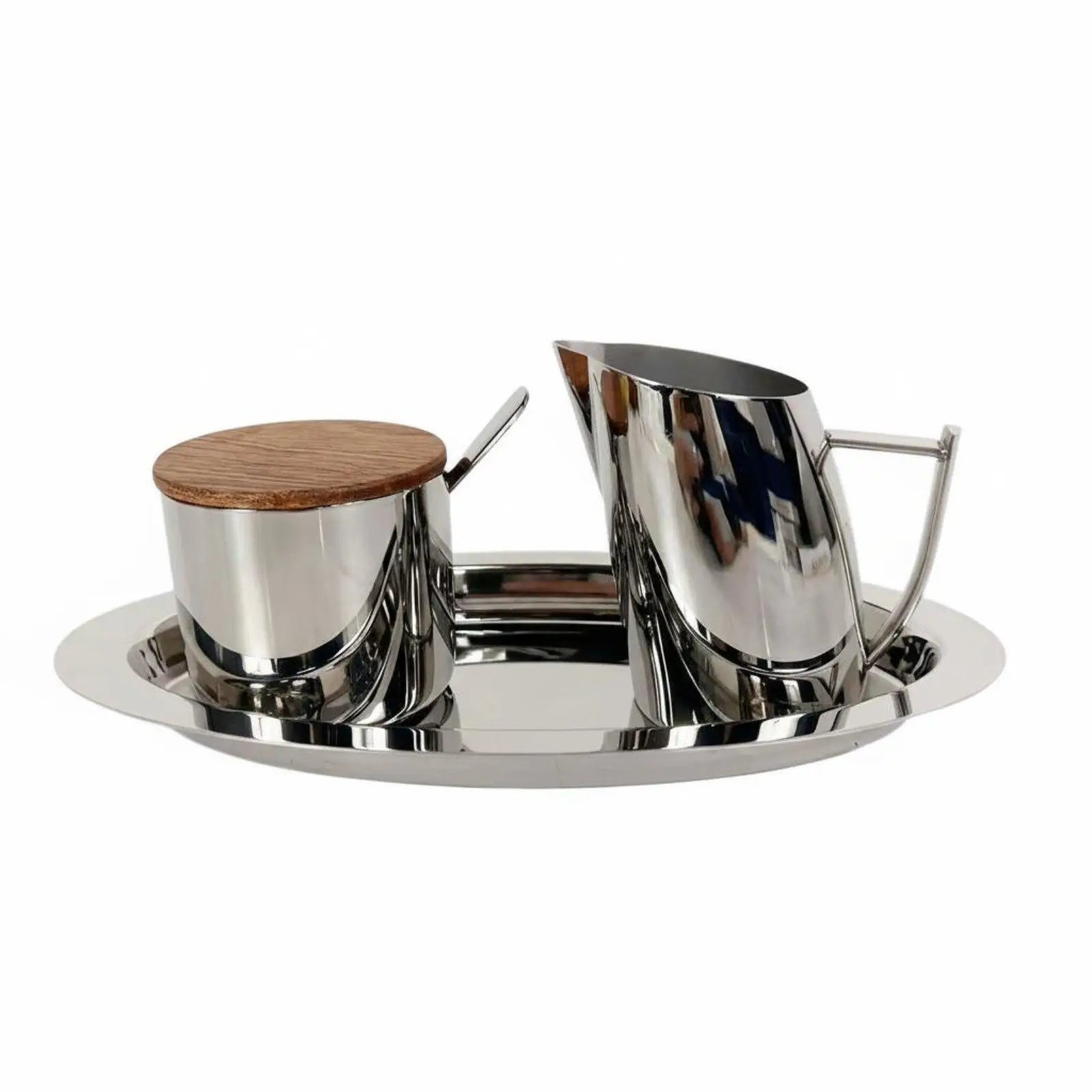Kesoto Stainless Steel Sugar & Creamer Set | Luxury Metal Sugar Bowl & Milk Pitcher Kit