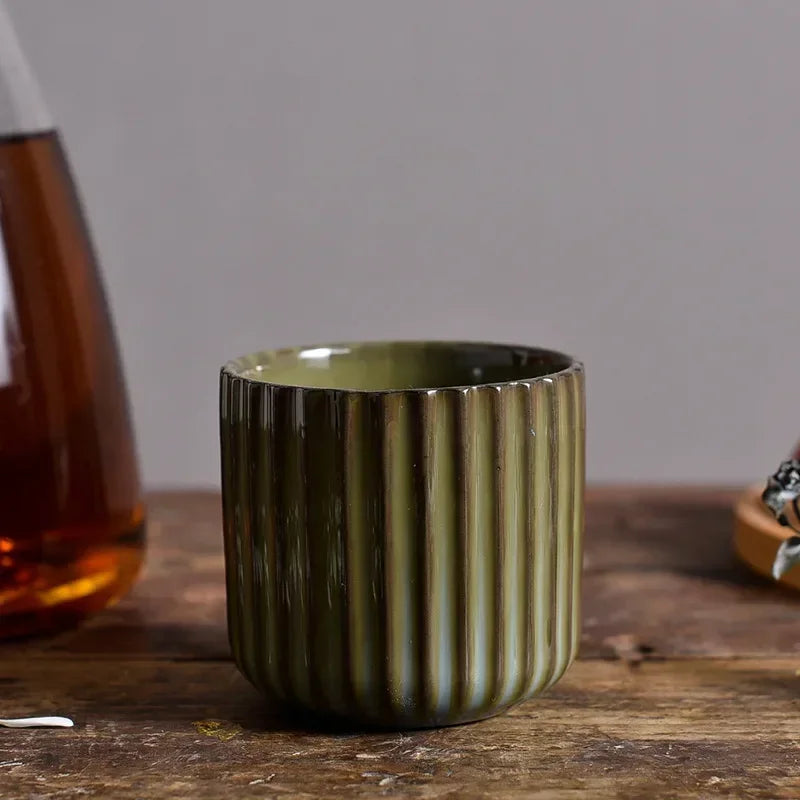 Japanese Retro Ceramic Tea Cup | 180ml | Porcelain Teacup & Sake Cup