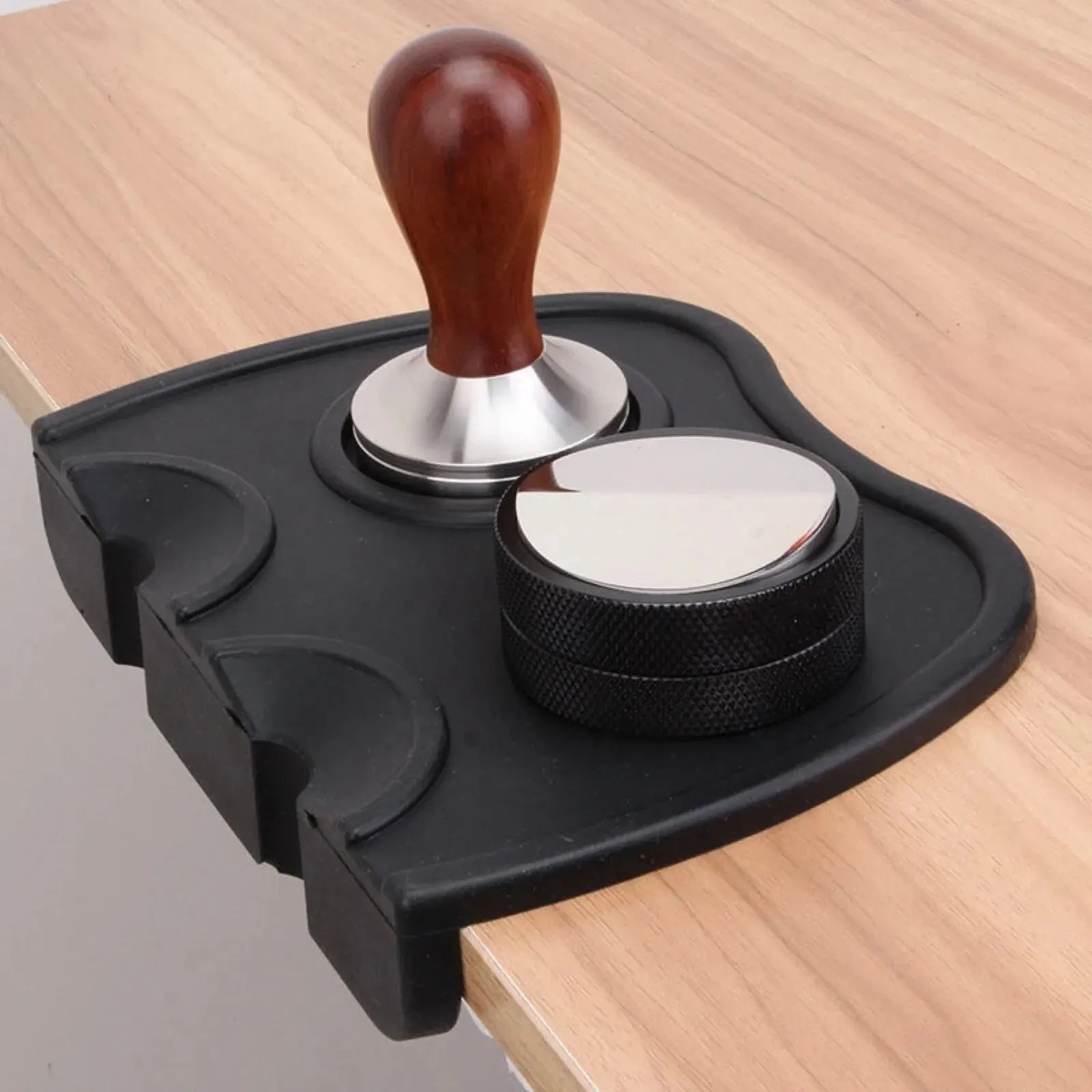 Silicone Espresso Tamper Mat & Station | Corner Tamping Pad | Small / Medium / Large