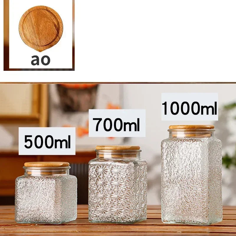 Vintage Glass Storage Jars with Airtight Lids