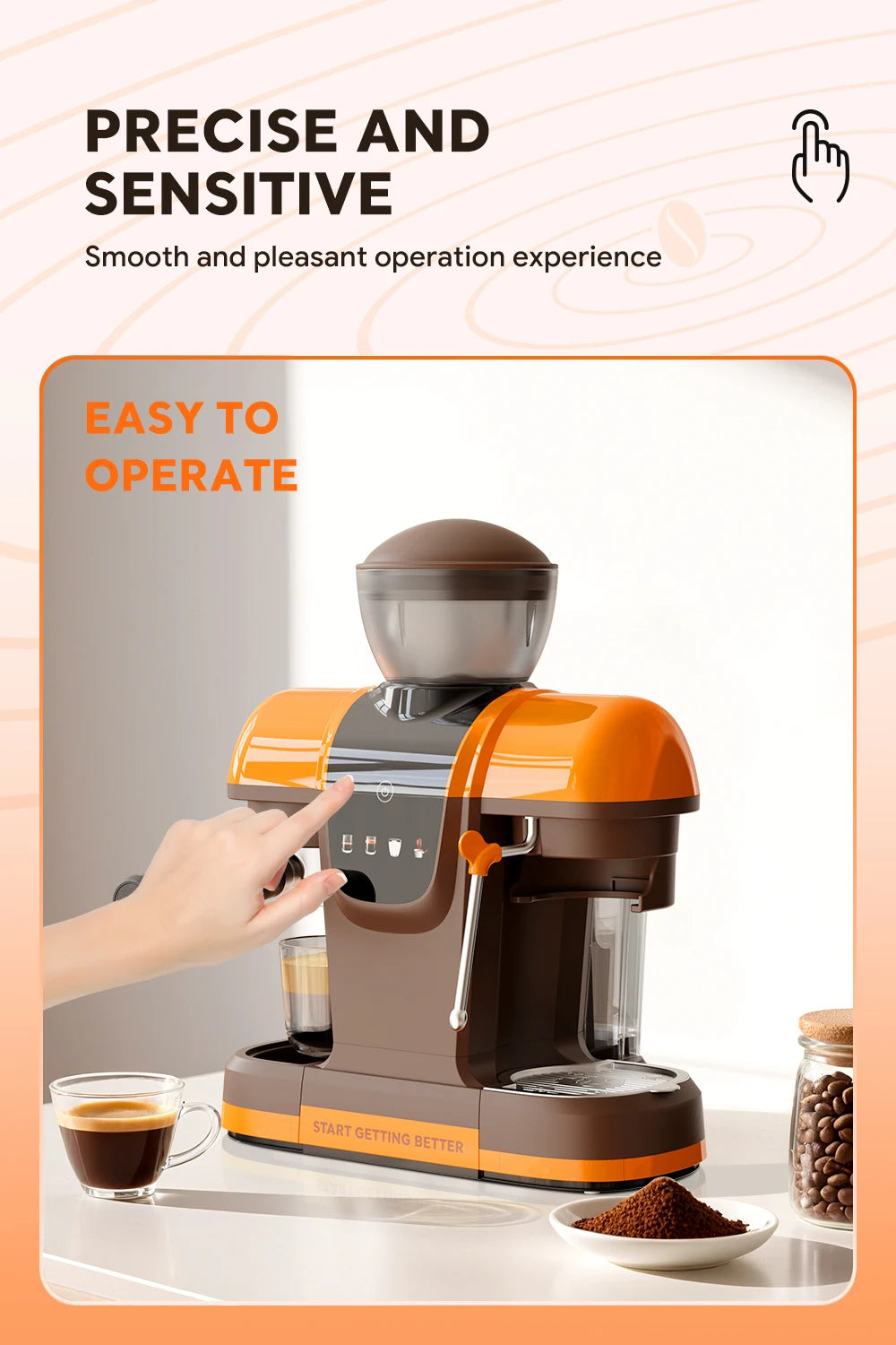 i Cafilas 19 Bar Semi-Automatic Espresso Machine with Built-in Frother