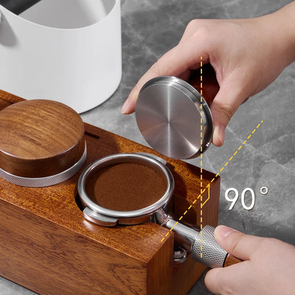 Rosewood Espresso Tamper Holder Stand