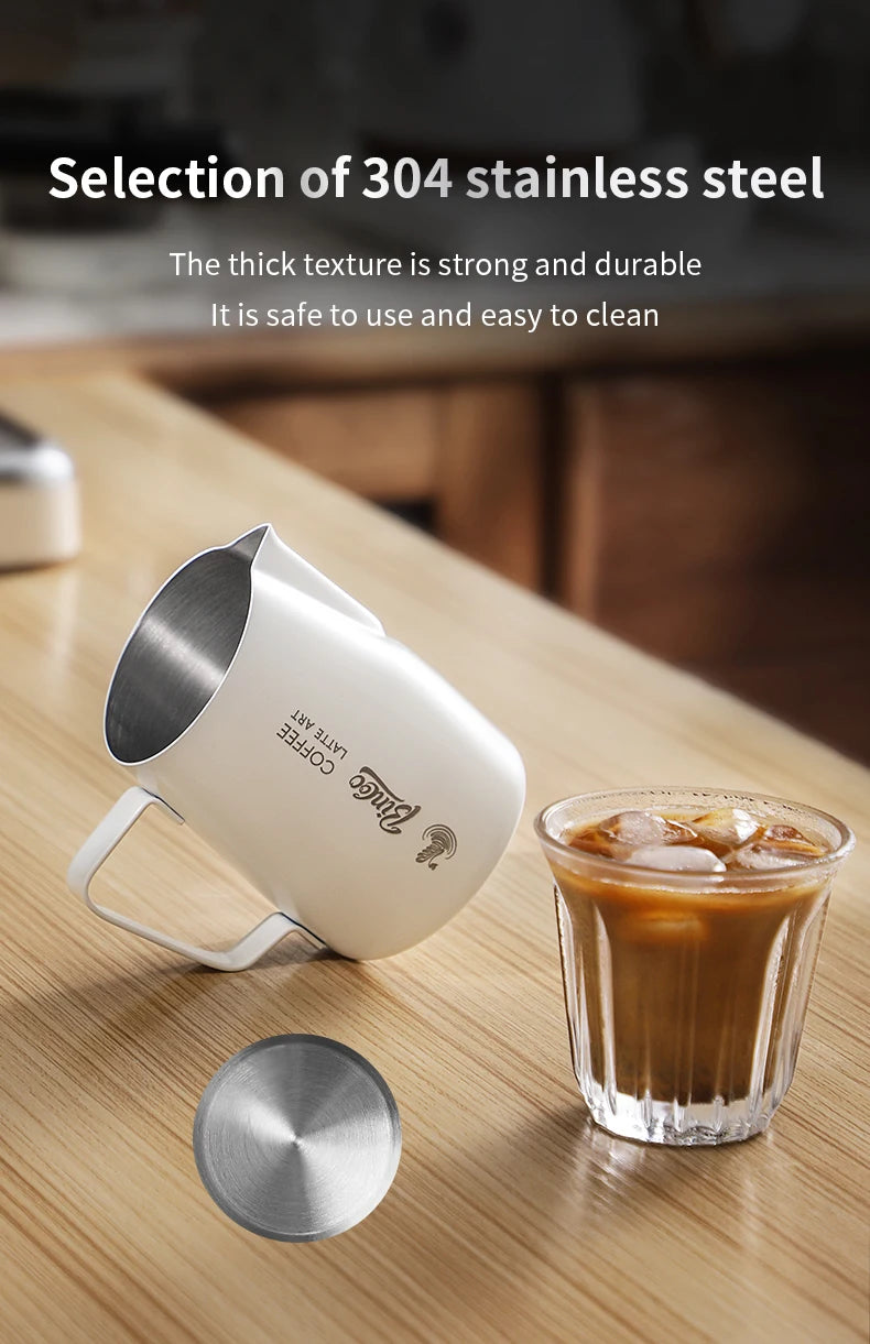 Milk Frothing Pitcher 420ml | Stainless Steel Latte Art Jug