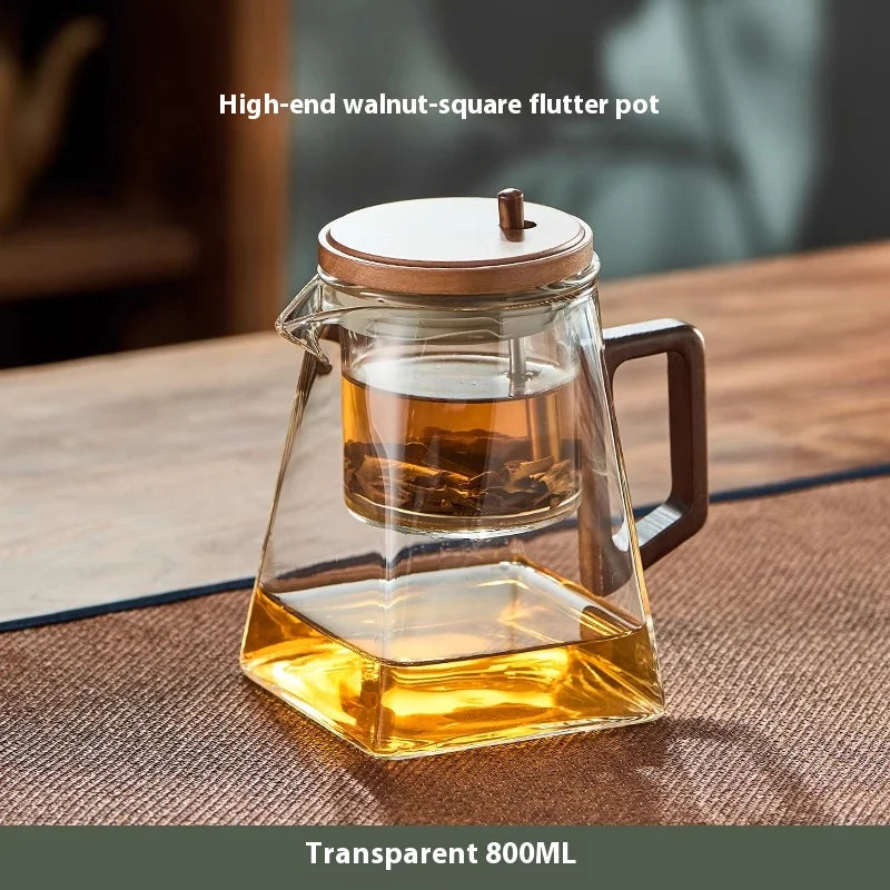 Gianxi Glass Floating Cup Teapot Tea Separation Artifact Lazy Tea Cup Household High End Tea Set Tea Pot Tea Brewing Kettle