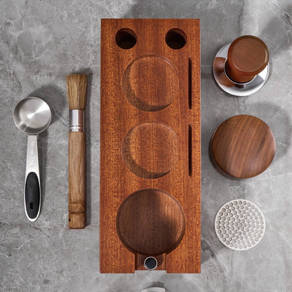 Rosewood Espresso Tamper Holder Stand