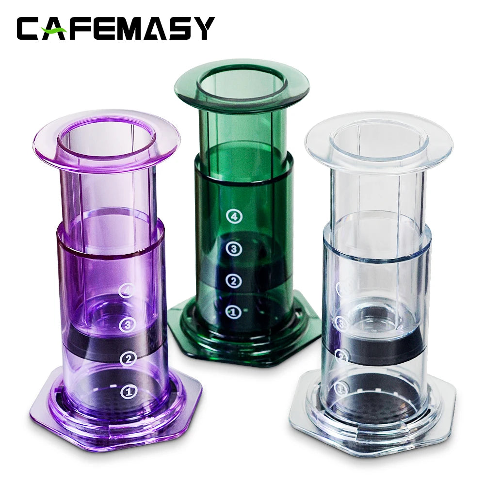 CAFEMASY Portable Aeropress Coffee Maker | BPA-Free Tritan | French Press, Espresso & Air Press | 300ml