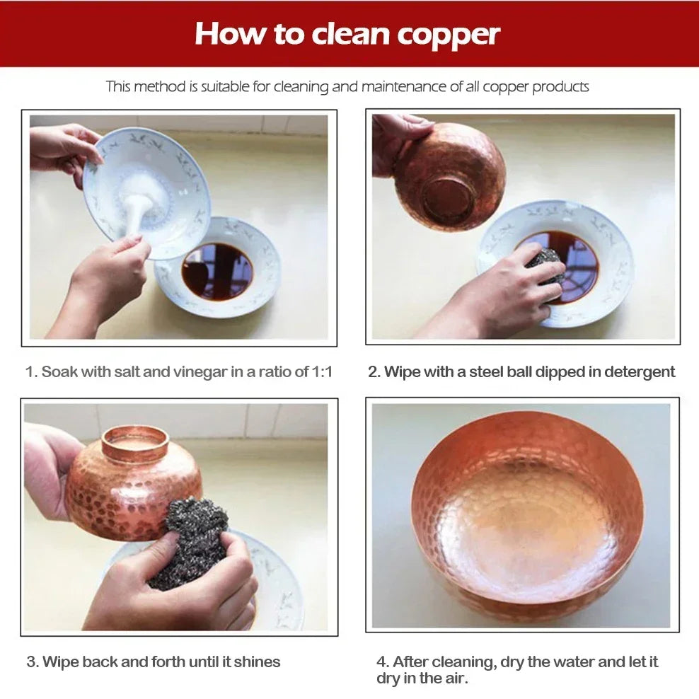Handmade Pure Copper Teapot & Kettle — Induction & Gas Compatible | 2L