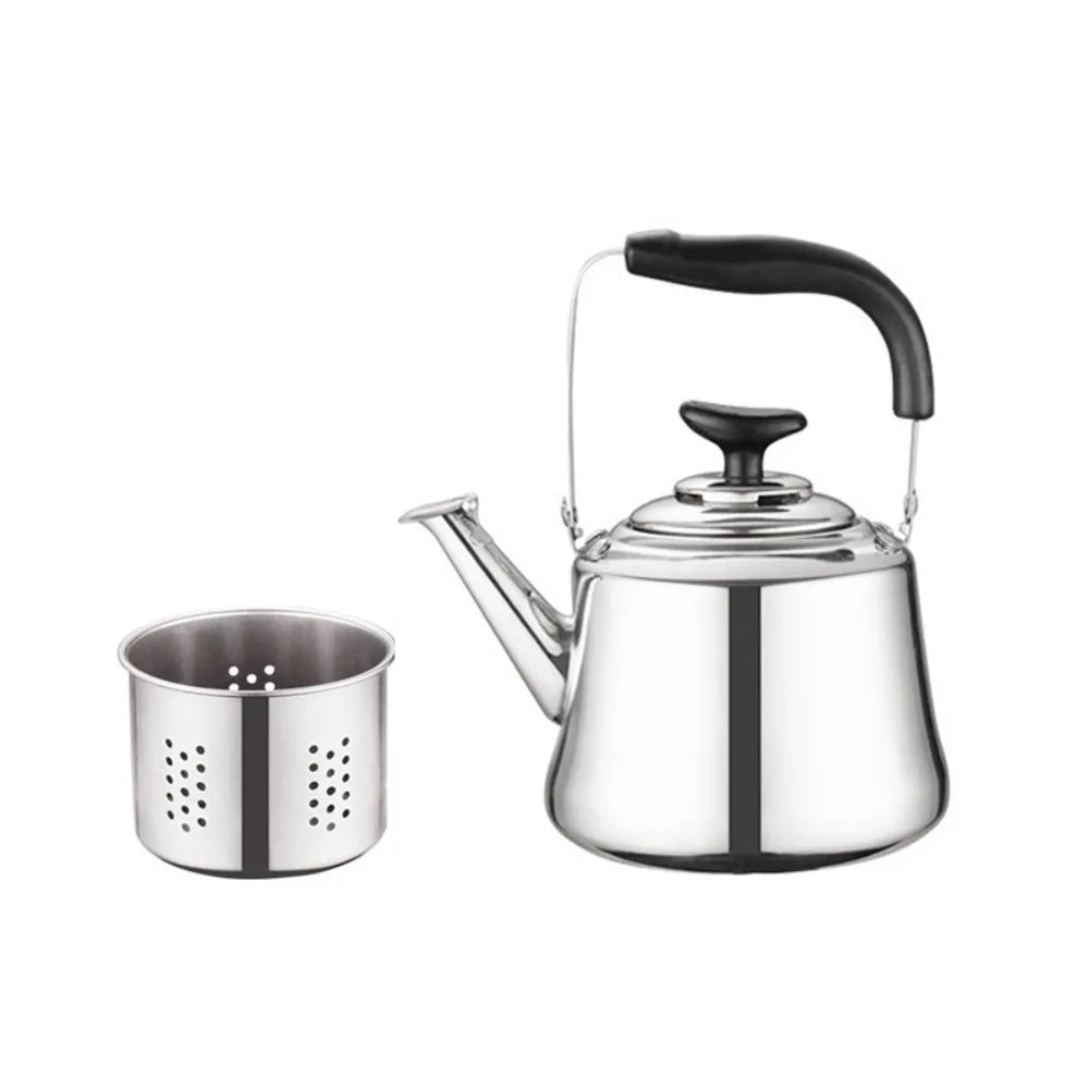Stainless Steel Whistling Tea Kettle with Filter — 1L / 1.5L / 2L | Gas & Induction