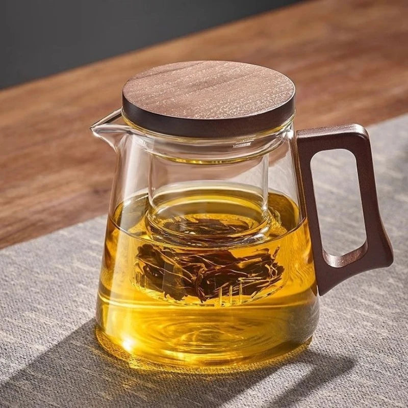 Thickened Borosilicate Glass Teapot | Heat-Resistant Tea Separator & Teacup Set