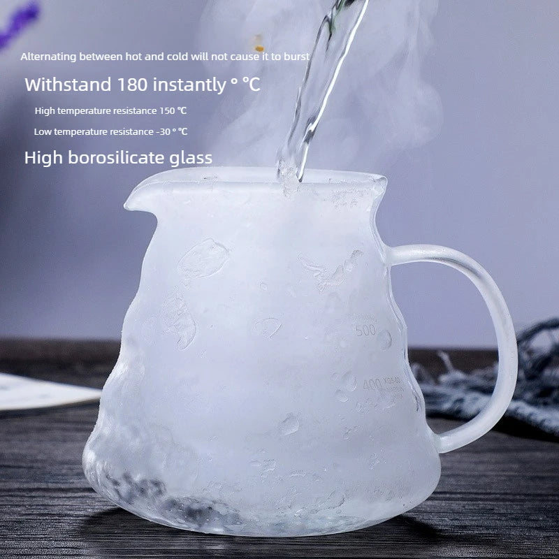 Pour Over Coffee Maker | Borosilicate Glass Server with Lid