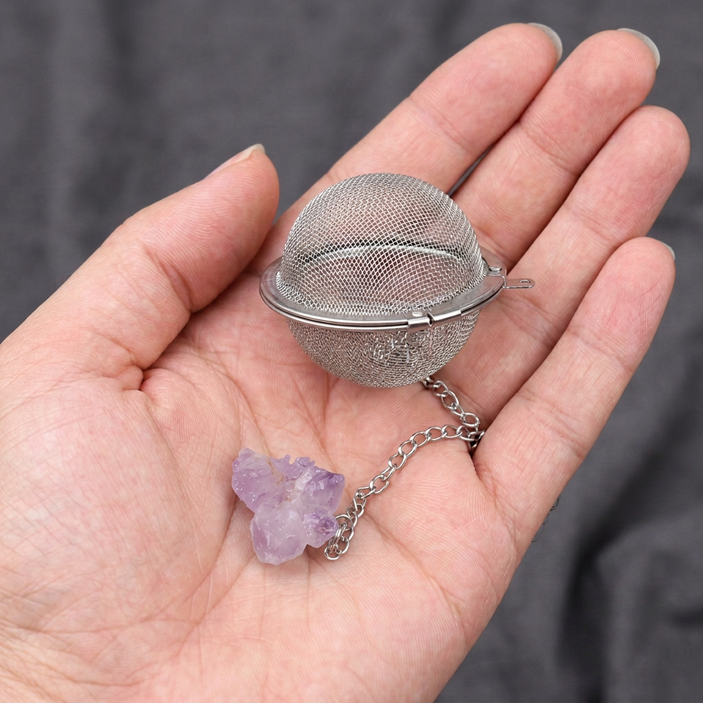 Amethyst Cluster Gemstone Tea Strainer | Ember & Olive - Ember & Olive Coffee Co.®