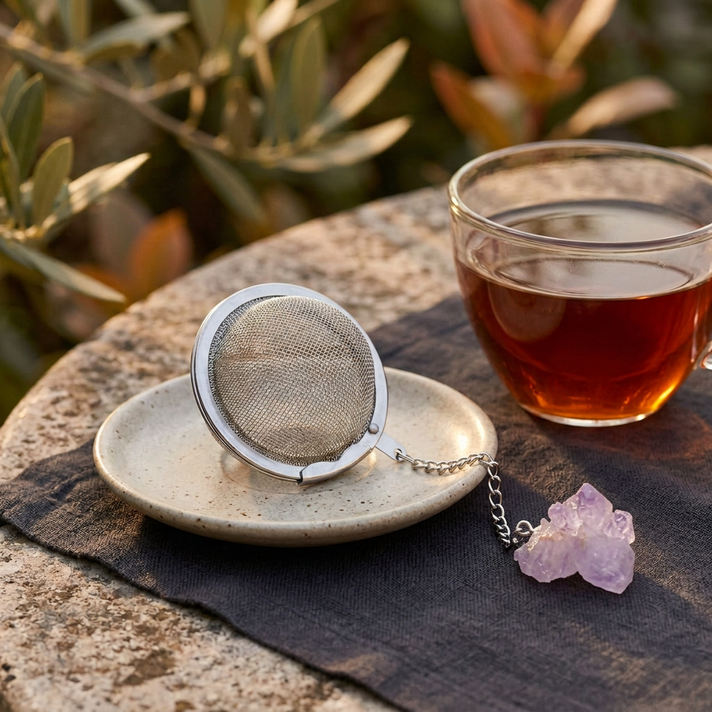 Amethyst Cluster Gemstone Tea Strainer | Ember & Olive - Ember & Olive Coffee Co.®