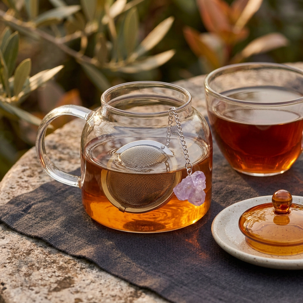Amethyst Cluster Gemstone Tea Strainer | Ember & Olive - Ember & Olive Coffee Co.®