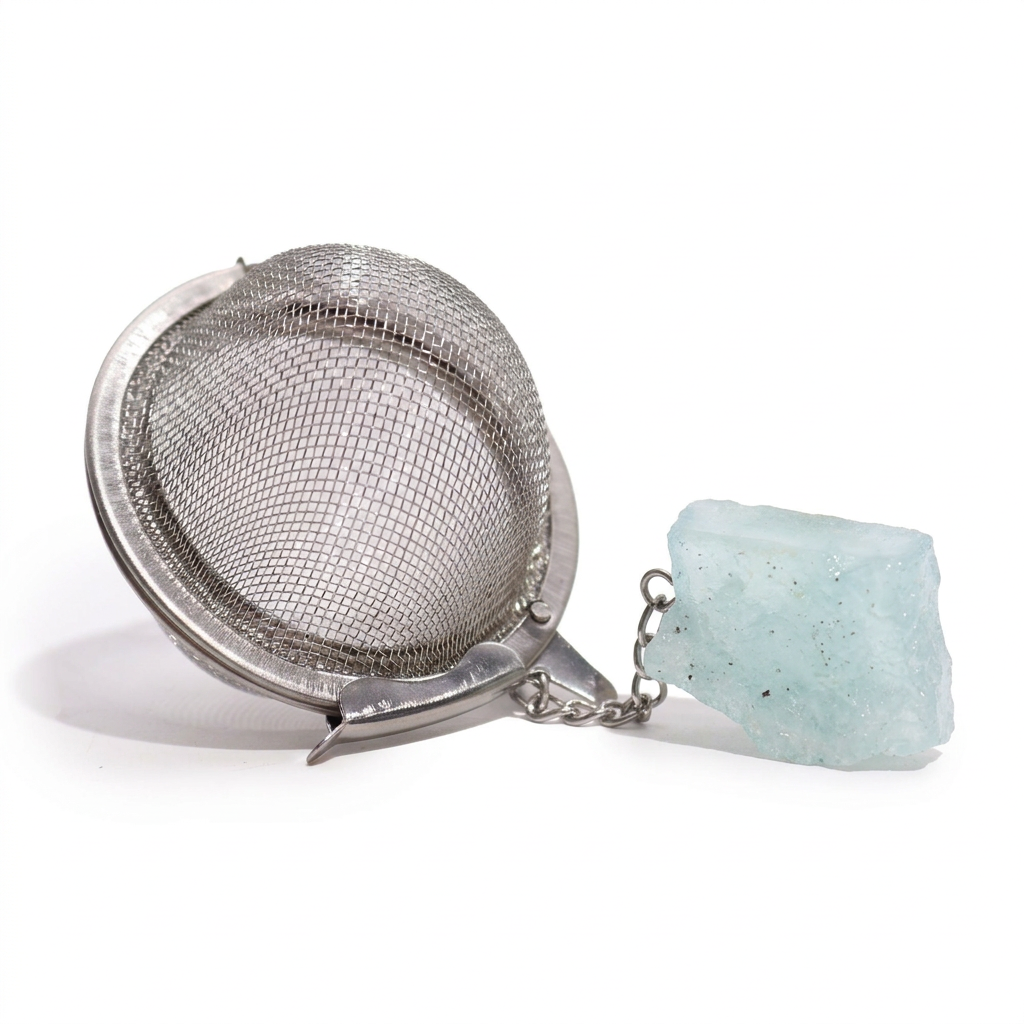 Aquamarine Gemstone Tea Strainer | Ember & Olive - Ember & Olive Coffee Co.®