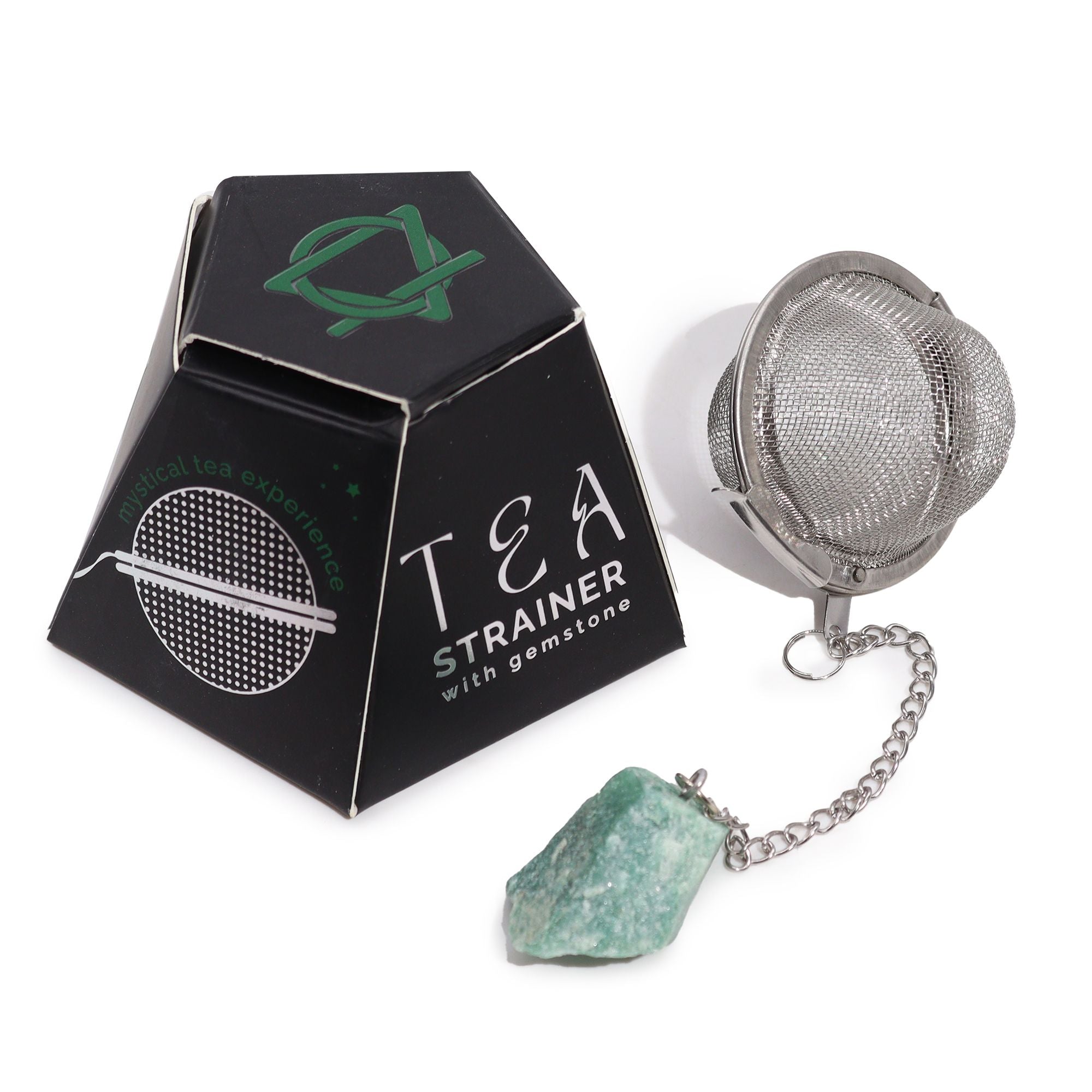 Green Aventurine Gemstone Tea Strainer | Ember & Olive - Ember & Olive Coffee Co.®