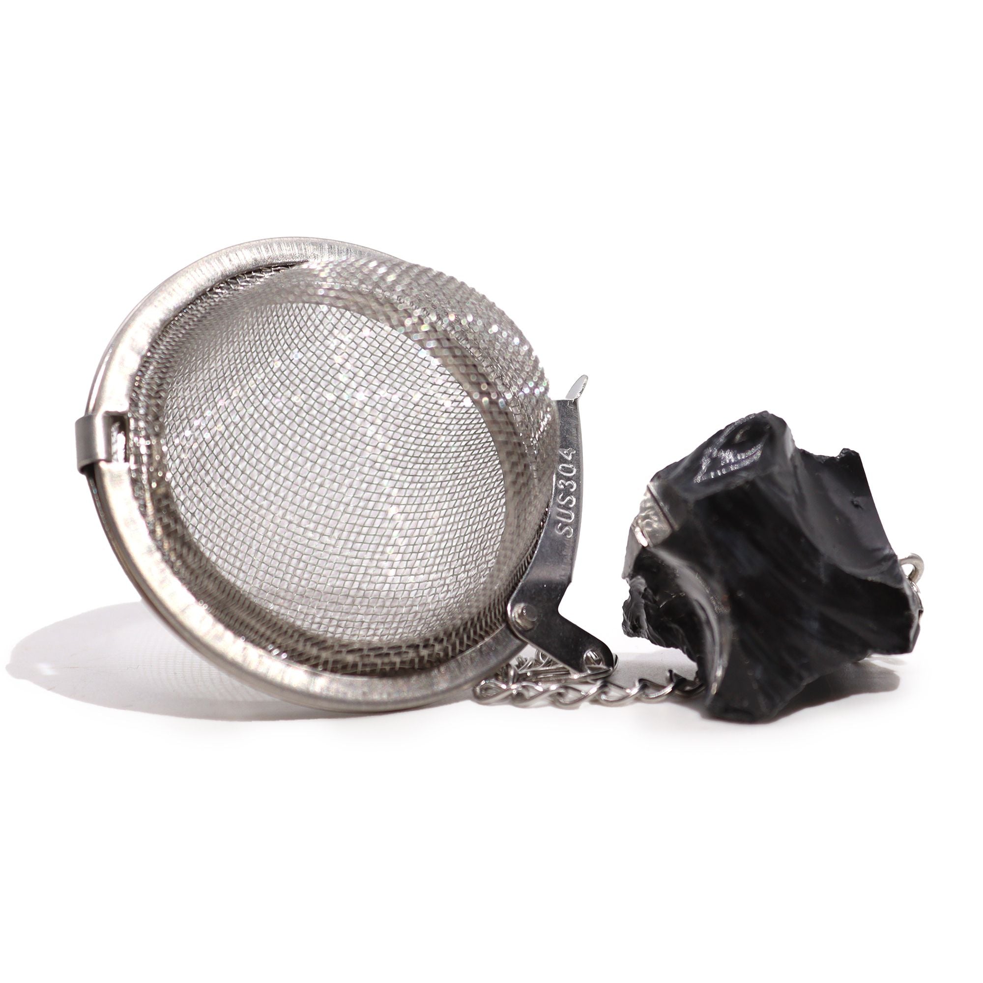 Black Obsidian Gemstone Tea Strainer | Ember & Olive - Ember & Olive Coffee Co.®