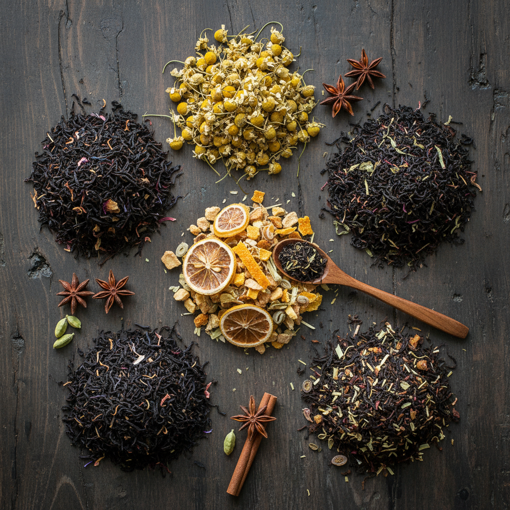 Botanical Tea Flatlay – Your 5 Teas