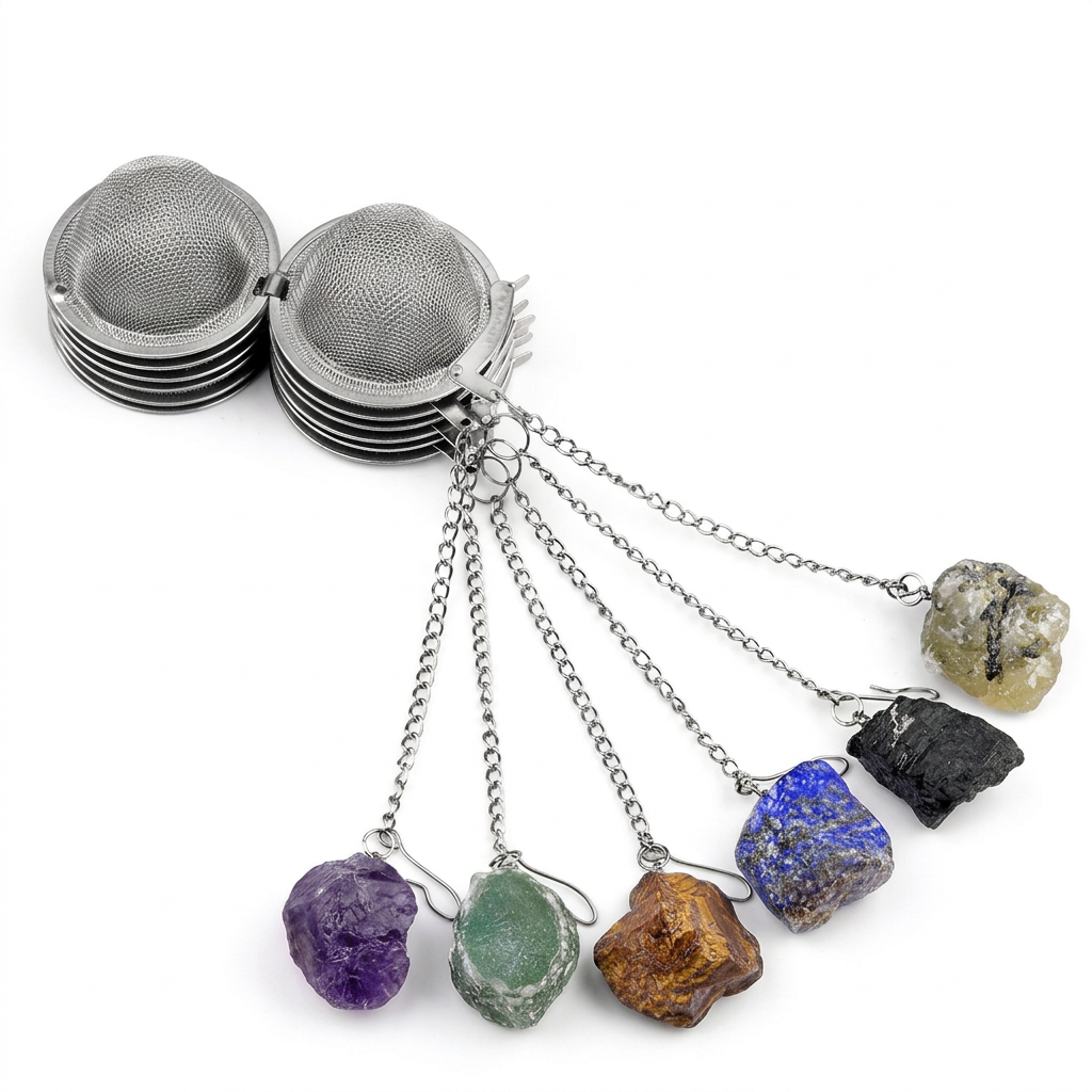 Smoky Quartz Gemstone Tea Strainer | Ember & Olive - Ember & Olive Coffee Co.®