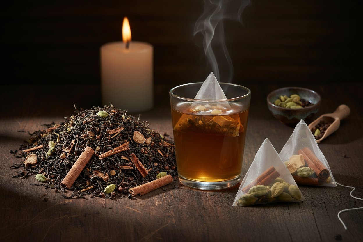 Indian Spiced Chai — Loose Leaf & Pyramid Teabags